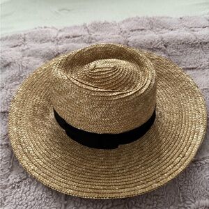 Brixton Straw Sun Hat with Black Band